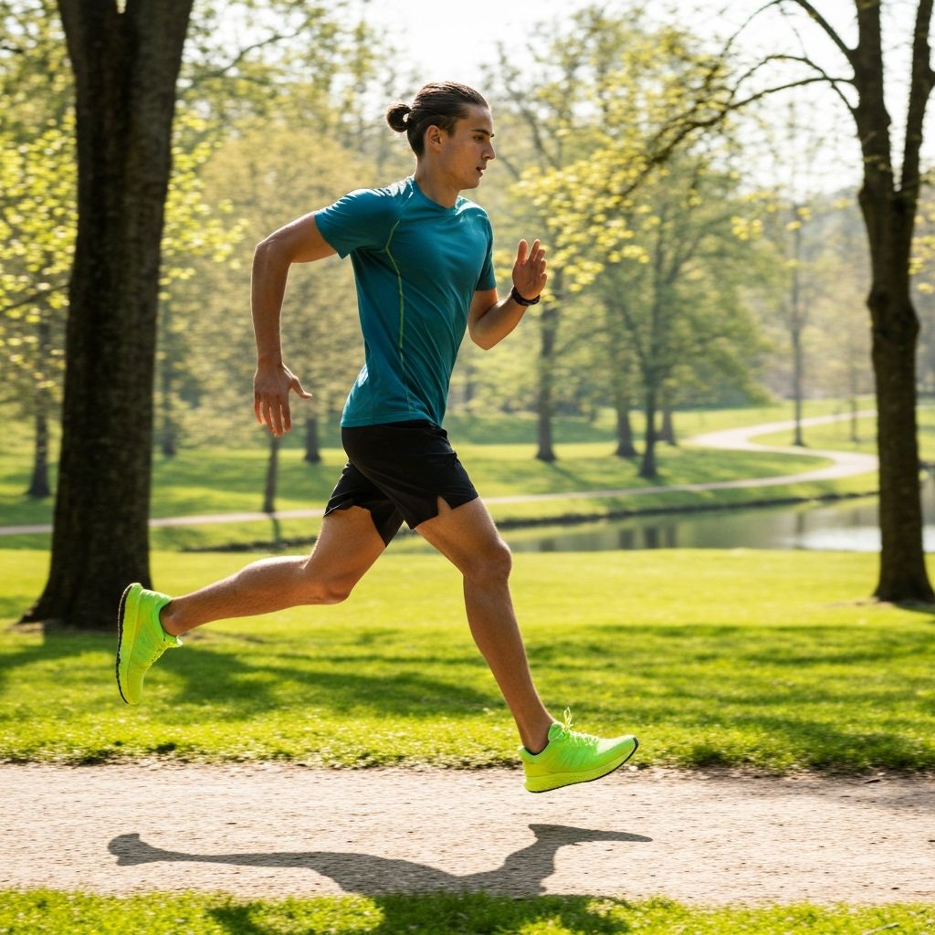 Persona usando el combo Run Sneak